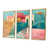 Toile avec cadre flottant or