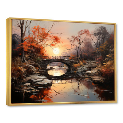 Ponts de soleil sur une impression sur toile
