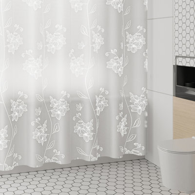 Le rideau de douche en matériau EVA a du poids au bas. Le rideau de douche est imperméable et ne nécessite pas de perçage. Il est équipé de crochets.