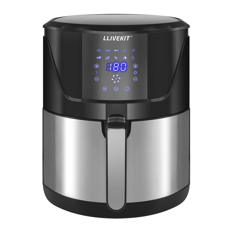 WOLTU 4L Air Fryer Oven, Black/Silver, 33.7cm H x 26.6cm W x 36.6cm D