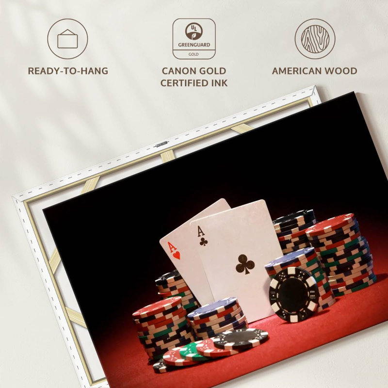 " Poker Game Canvas Print ", 8" H x 12" W x 1" D
