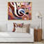 Reproduction de musique sur toile, symbole musical de clé de sol-67465351-67465373