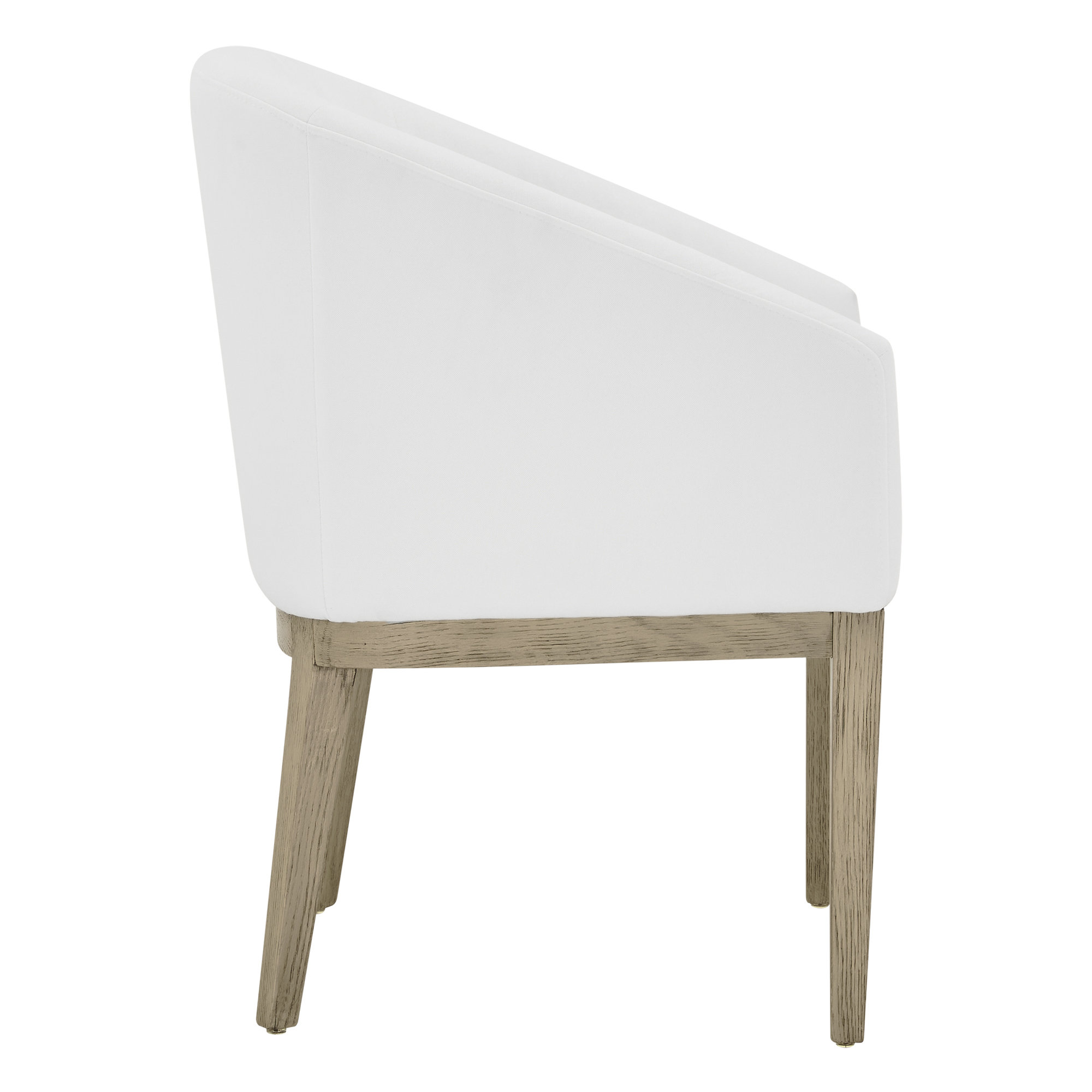 Bethea Rounded Back Dining Chair, Tweed Prestige Pearl