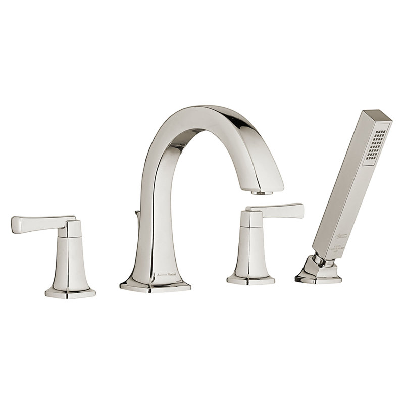 American Standard Townsend Roman Bathtub Faucet with Hand Shower, Polished Nickel
