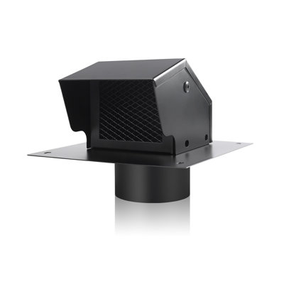 Black Roof Vent Cap 4 Inch Galvanized Steel Removable Exhaust Vent For Ventilation System Roof Dryer Vent For Houses