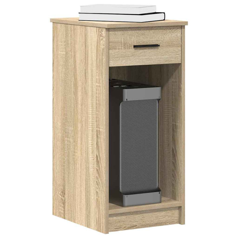 Brezina Manufactured Wood Computer Tower Stand, Sonoma Oak