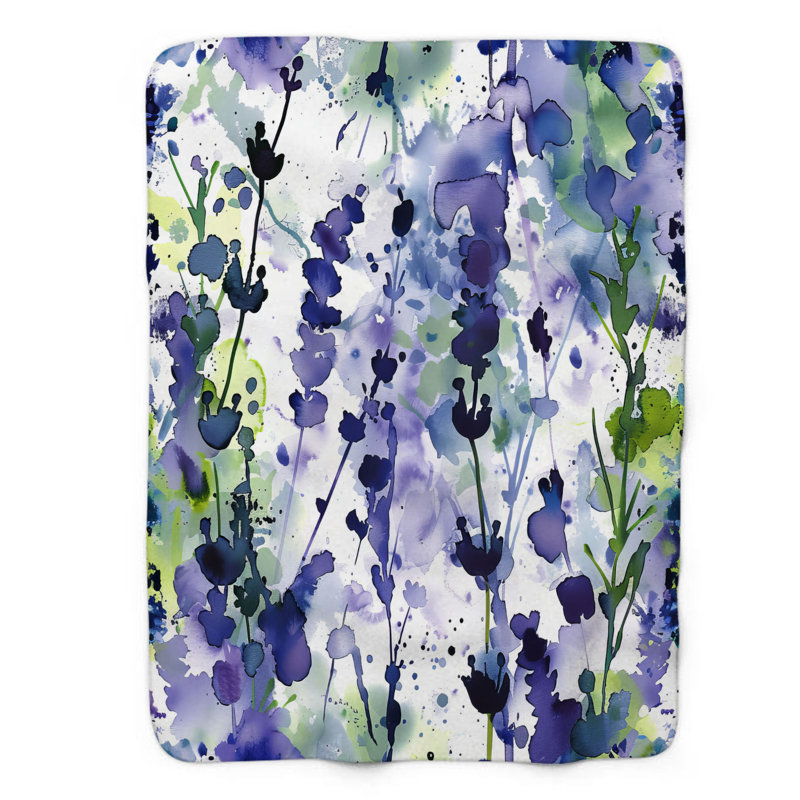 Violet Art - 1 pièce Sherpa Premium, Lit simple