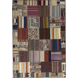 Wool Patchwork Area Rug