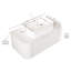 Meuble-lavabo moderne blanc 36 po avec rebords incurvés, lavabo rectangulaire en céramique, comptoir en pierre frittée, rangement en contreplaqué épais de 18 mm, panneau de tiroir rayé 3D, comptoir à fermeture silencieuse silencieuse,
