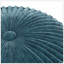 Pouf rond en velours bleu sarcelle Renee-1124313366