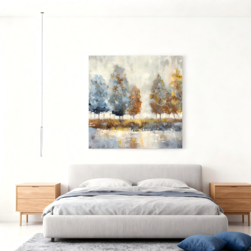Art mural moderne sur toile sans cadre 16 "x 16"