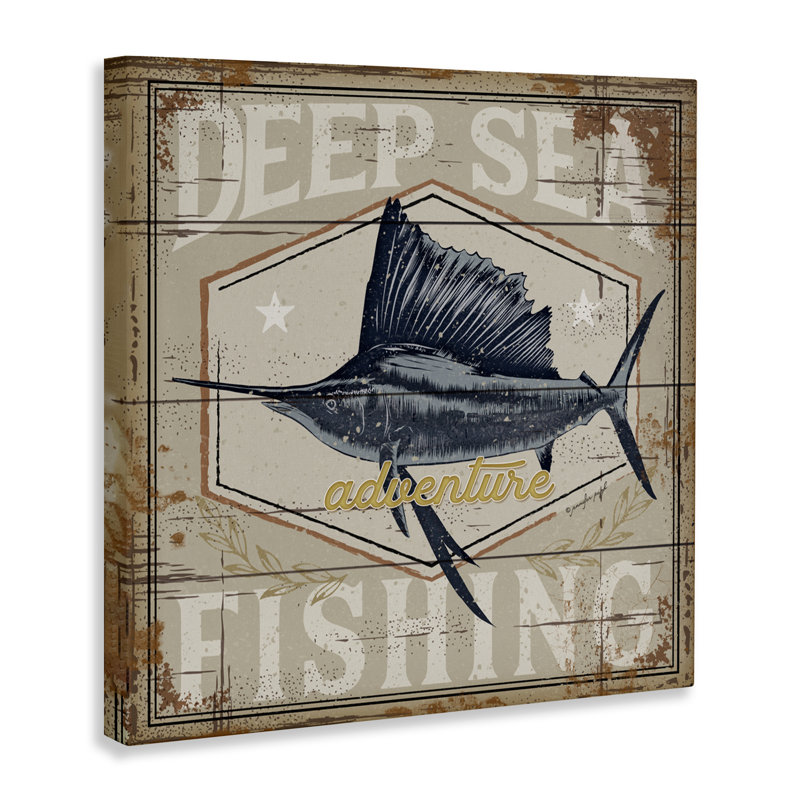 Deep Sea Fishing Adventure, conception de Jennifer Pugh, H 30 po x l 30 po
