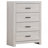 Geary Coastal White Rectangular 4-Drawer Chest-1793845431