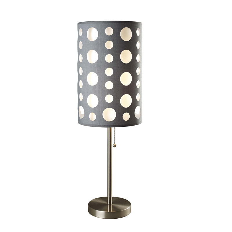 30"H GREY/WHITE RETRO TABLE LAMP
