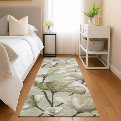 Machine Washable Indoor/Outdoor Raemoore ACN2405 Botanical Rug