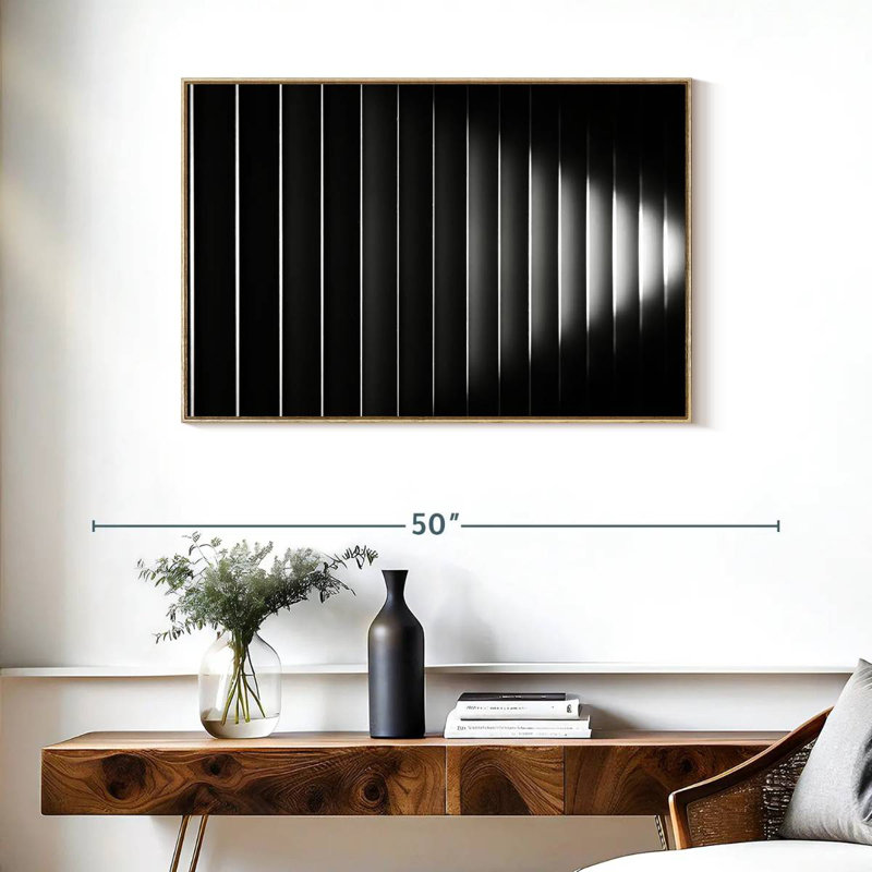 Bublitz Blinds, Floating Frame Natural Wood, 37" X 25"