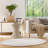 Hourglass Accent Table Water Hyacinth Round Side Table Boho End Table, Whitewash-123493393