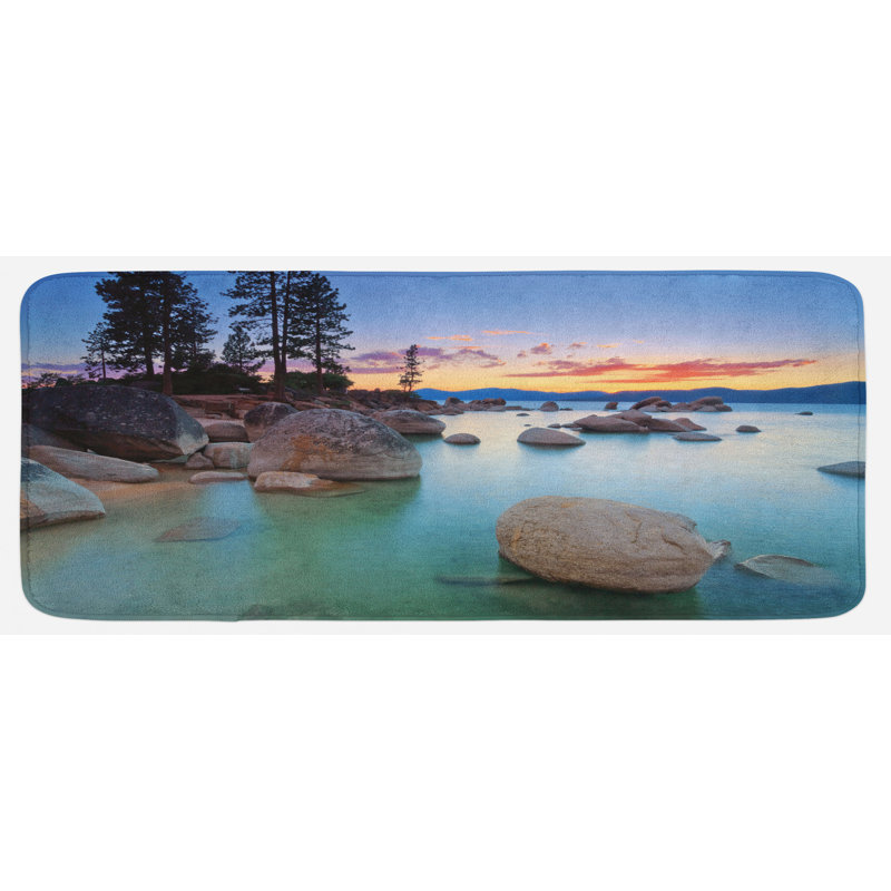 Coastal Polyester Kitchen Mat