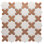 Sentier Des Cotto Star avec croix 11-7 / 8 po X 11-7 / 8 po Carreau de mosaïque en porcelaine
