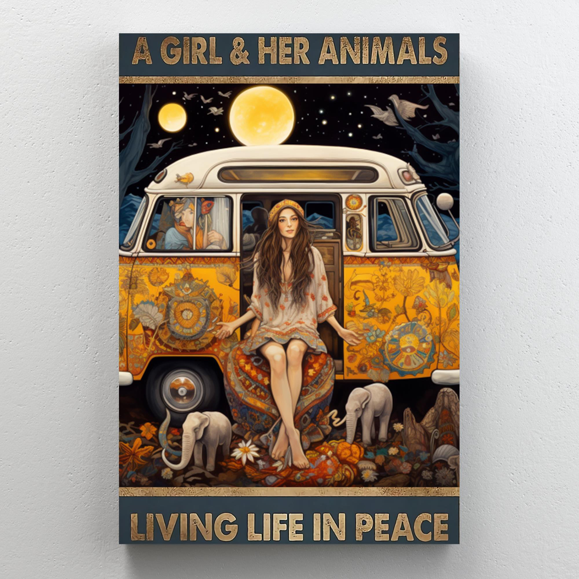 a girl and her animals living life in peace