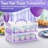 Cupcake Carrier, Cupcake Holder For 24 Cupcakes, Portable And Reusable Rectangular Cake Carrier With Lid And Handle, 2 Tier Stackable Layer Insert (Purple)