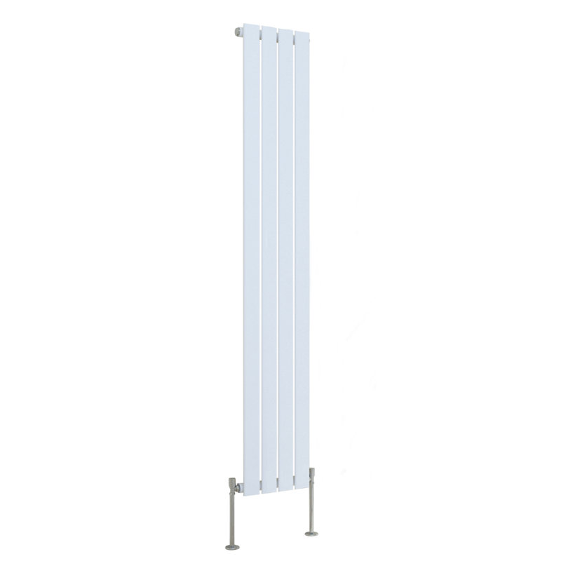 Briscoe Vertical Single Flat Panel Radiator, White, 160cm H x 27.2cm W x 5.2cm D