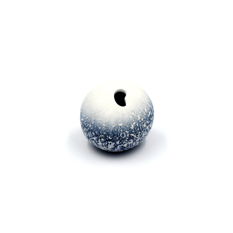 Aveli Handmade Table Vase, Blue, 2" H x 2.9" W x 2.2" D