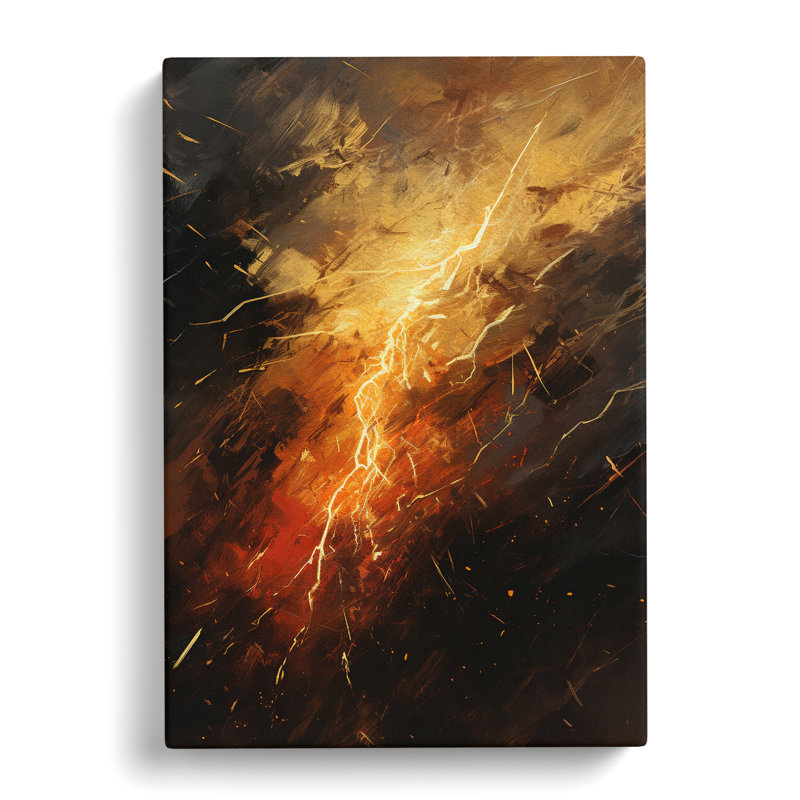 Thunderstorm Gestural - No Frame Print, 50cm H x 35cm W x 3cm D