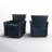 Arhianna Leather Swivel Armchair-1083112773