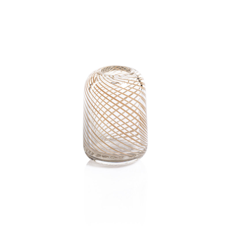 Vase de table en verre Jovahni, Beige / Transparent