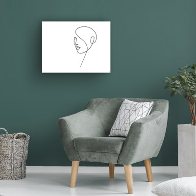 «Line And Brush Line Lady», art sur toile