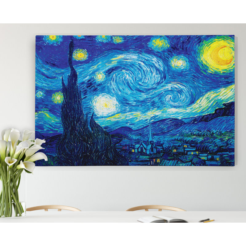 «Starry Night» par Vincent Van Gogh, reproduction sur toile tendue, H 30 po x l 40 po x P 1,5 po