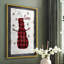 «Chequered Snowman I», reproduction encadrée - bois massif-1161523038-1161523032