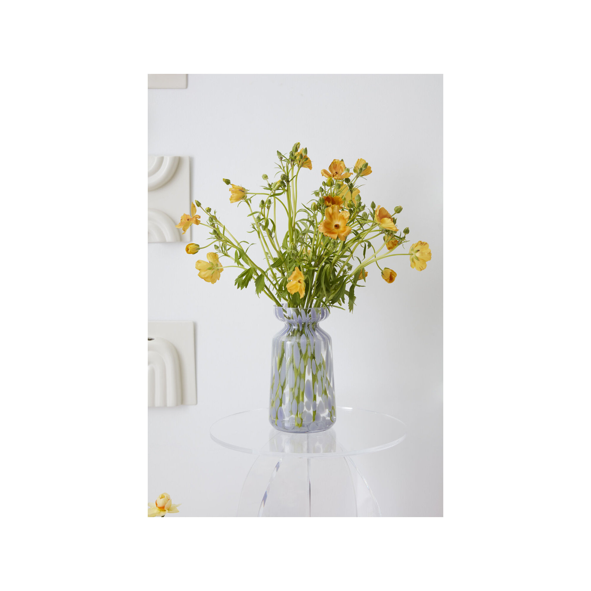 Aude 9.75'' Glass Table Vase, Purple