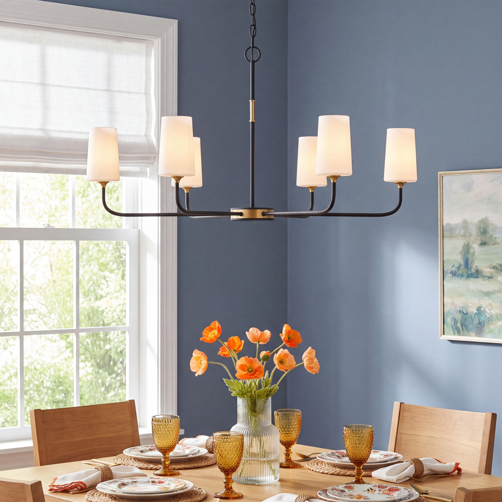6 - Light Dimmable Chandelier