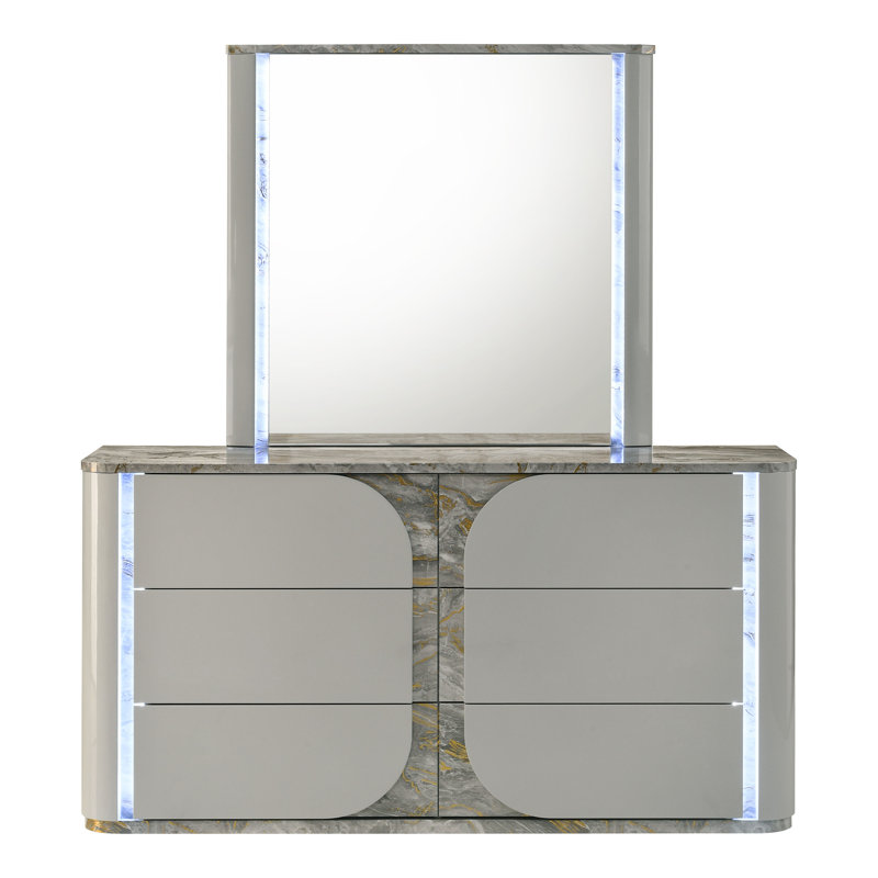 Ensemble de commode et miroir 2 pièces Twickenham
