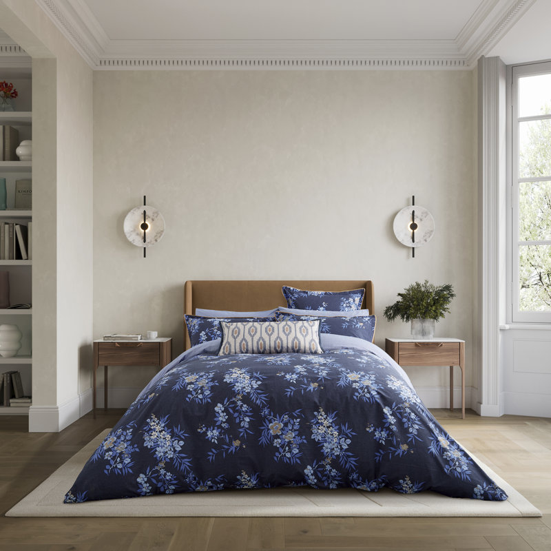 Nahla Cotton Duvet Cover Set, Super King Duvet Cover + 2 Pillowcases