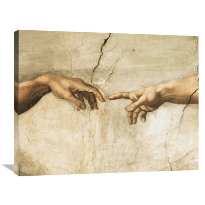 Creation Of Adam (Detail) by Michelangelo - Print on Canvas