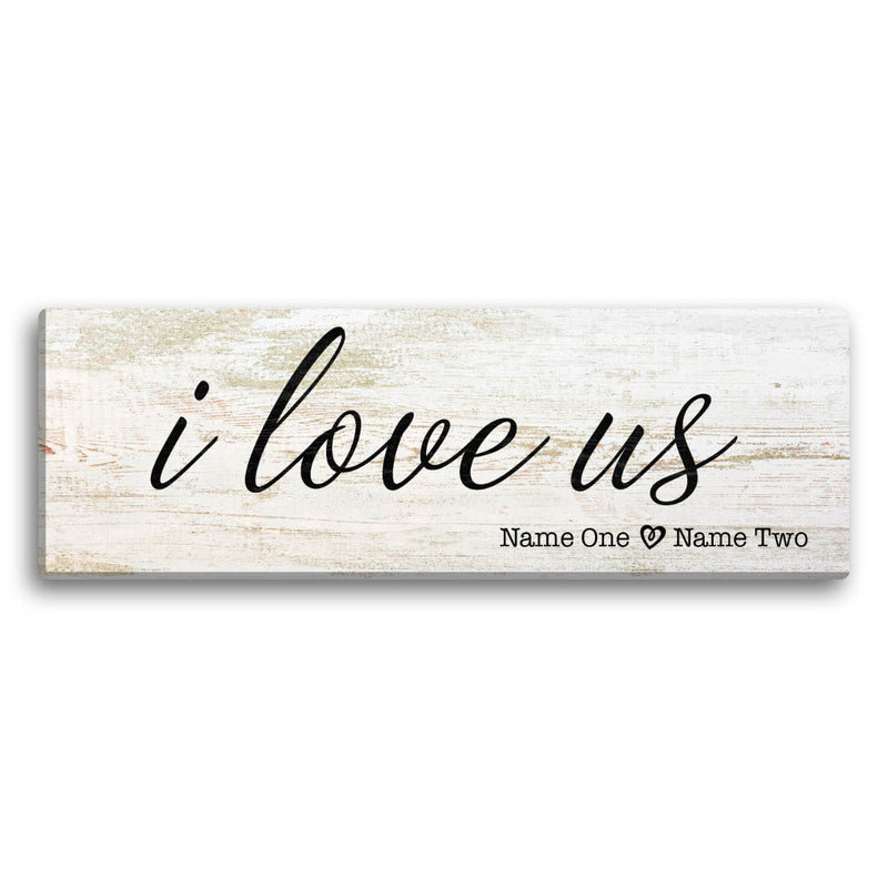 I Love Us Personalized Gallery Wrapped Canvas