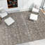 Geometric Area Rug in Charcoal