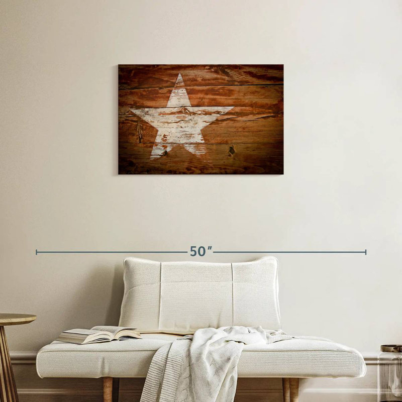 Lelar Wooden Star, 20'' H x 30'' W