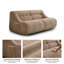 Causeuse en chenille avec siège profond et poche latérale pour salon, chambre à coucher et appartement-641861540