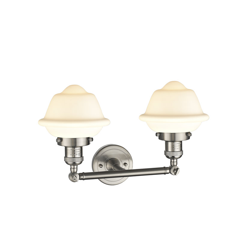 Éclairage pour salle de bain 2 lumières à intensité variable Gebhart, Boîtier blanc mat, Ampoule DEL 6 watts Vinage