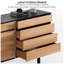 Buffet en bois à huit tiroirs Modern