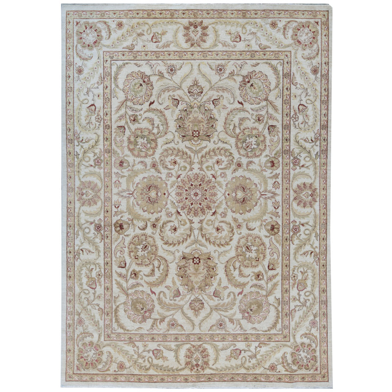 Tapis crème de haute qualité noué à la main Sultanabad