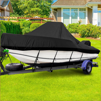 Housse de console centrale pour bateau, housses imperméables pour bateaux de qualité marine résistantes aux rayons UV, housse de console centrale Oxford résistante aux rayons UV et remorquable, pour une largeur de faisceau long jusqu'à 102 po
