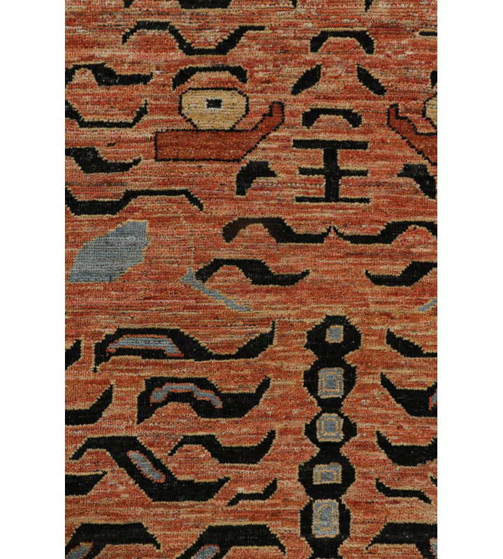 Burano Hand Knotted Wool Animal Print Area Rug, Rectangle 10' x 14'