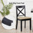 Solid Wood Farmhouse Style X-Back Dining Chair With Woven Seat-924601934-924601935