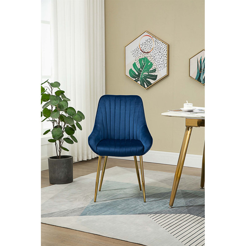 Chaise d'appoint large 20,47 po Marinelle, Bleu marine