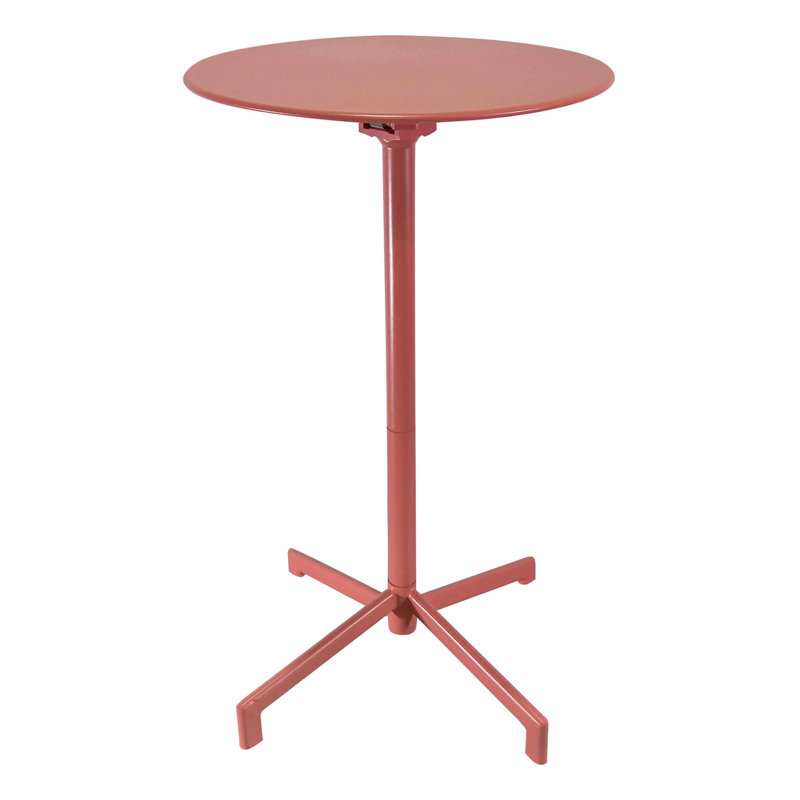 Acherman Round Outdoor Dining Table - 60 cm W 70 cm D, 102cm H x 60cm L x 60cm W, Red
